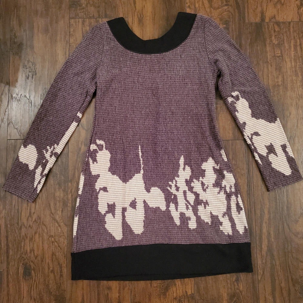 ARYEH Anthropologie NWT Sweater Dress w/Black Beaded Neckline Size M - Picture 2 of 8